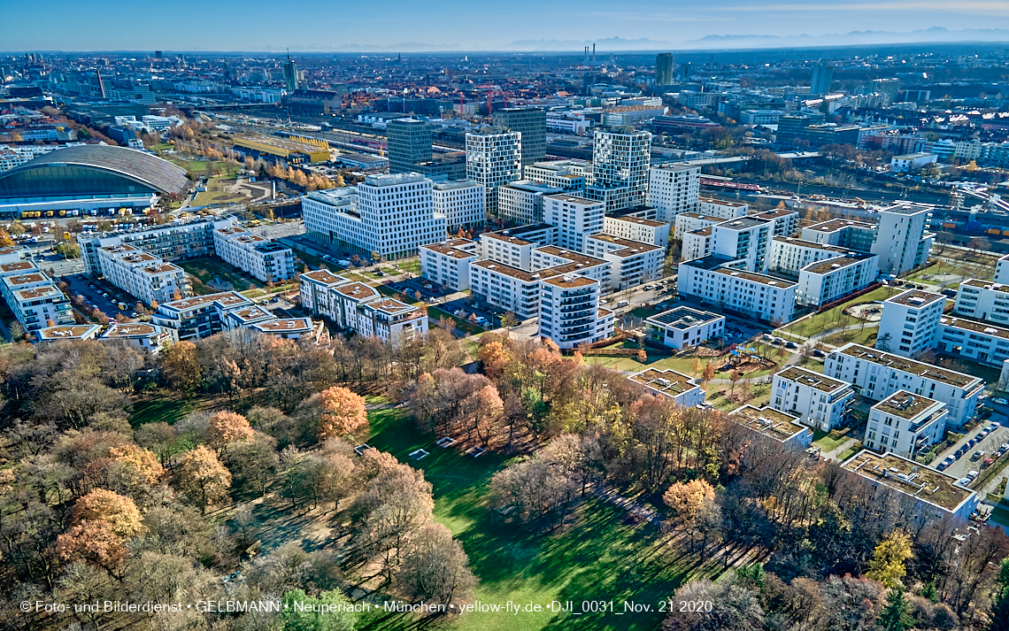 21.11.2020 - Hirschgarten mit Paketposthalle in München